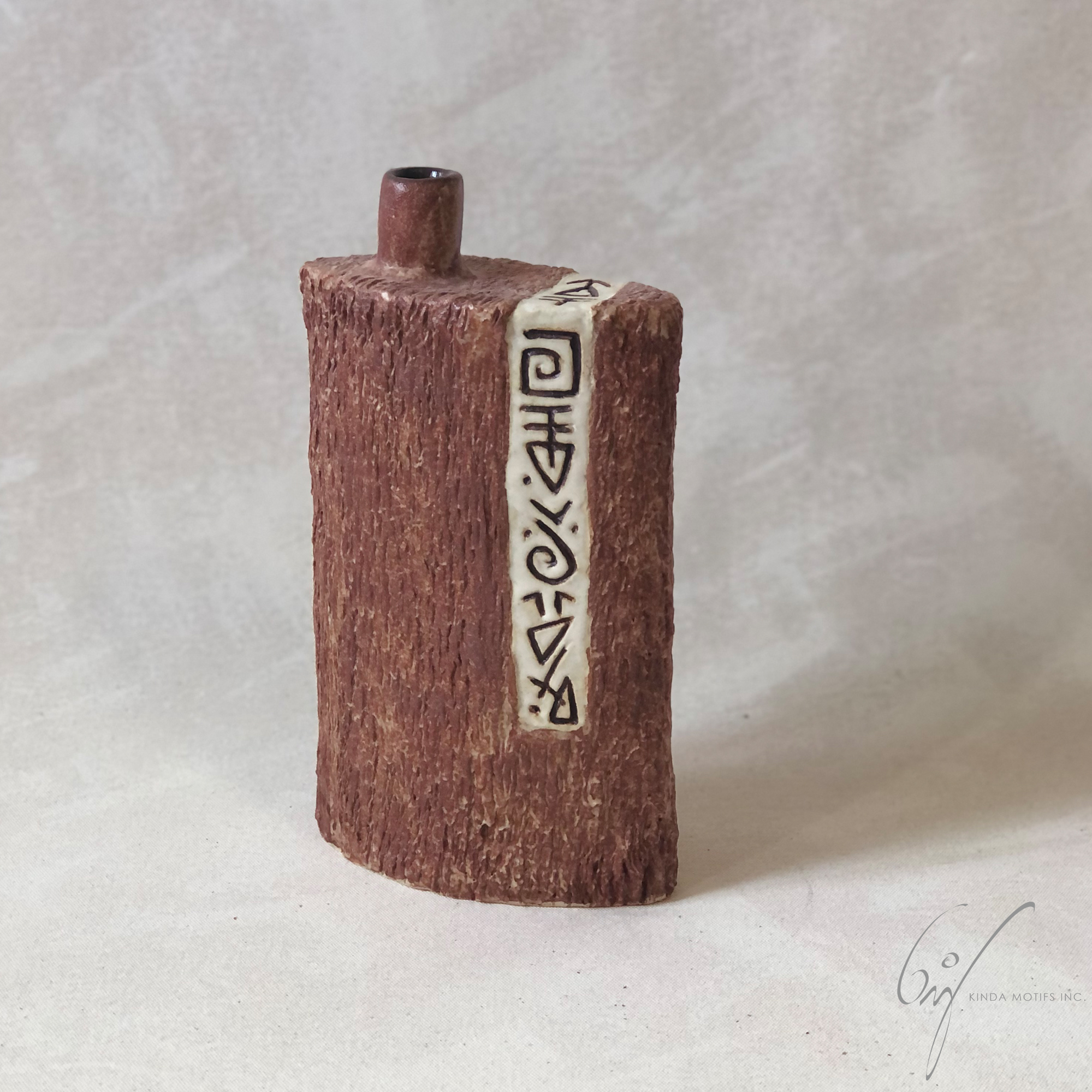 Handmade Pottery Vase With Motifs & Texture