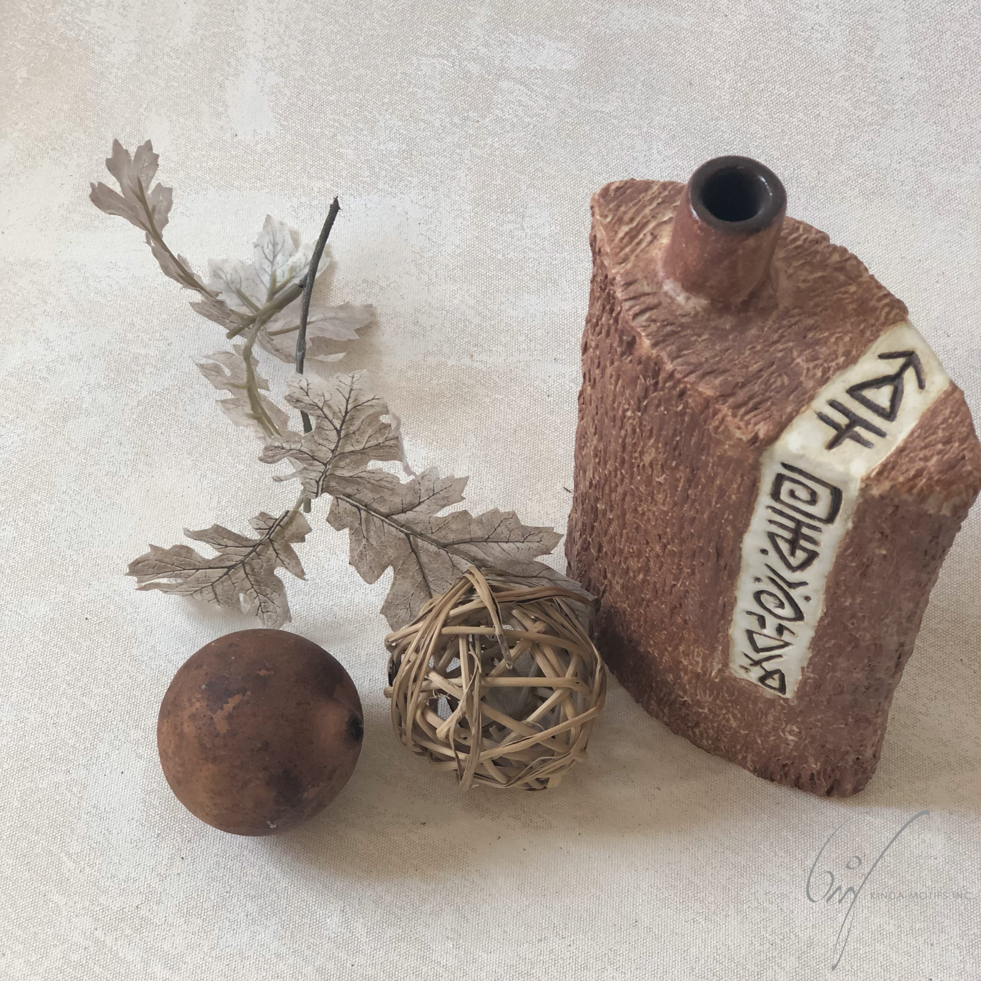 Handmade Pottery Vase With Motifs & Texture