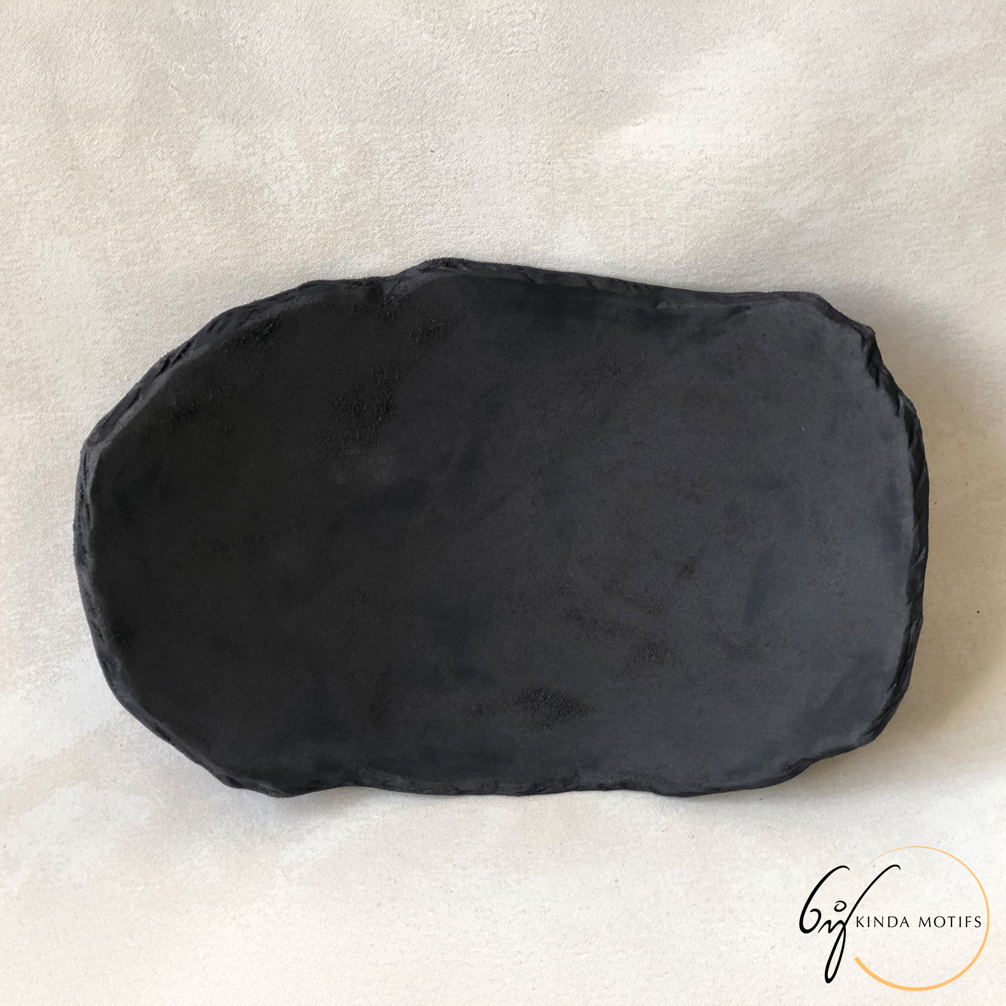 Handcrafted Black Ceramic Platter