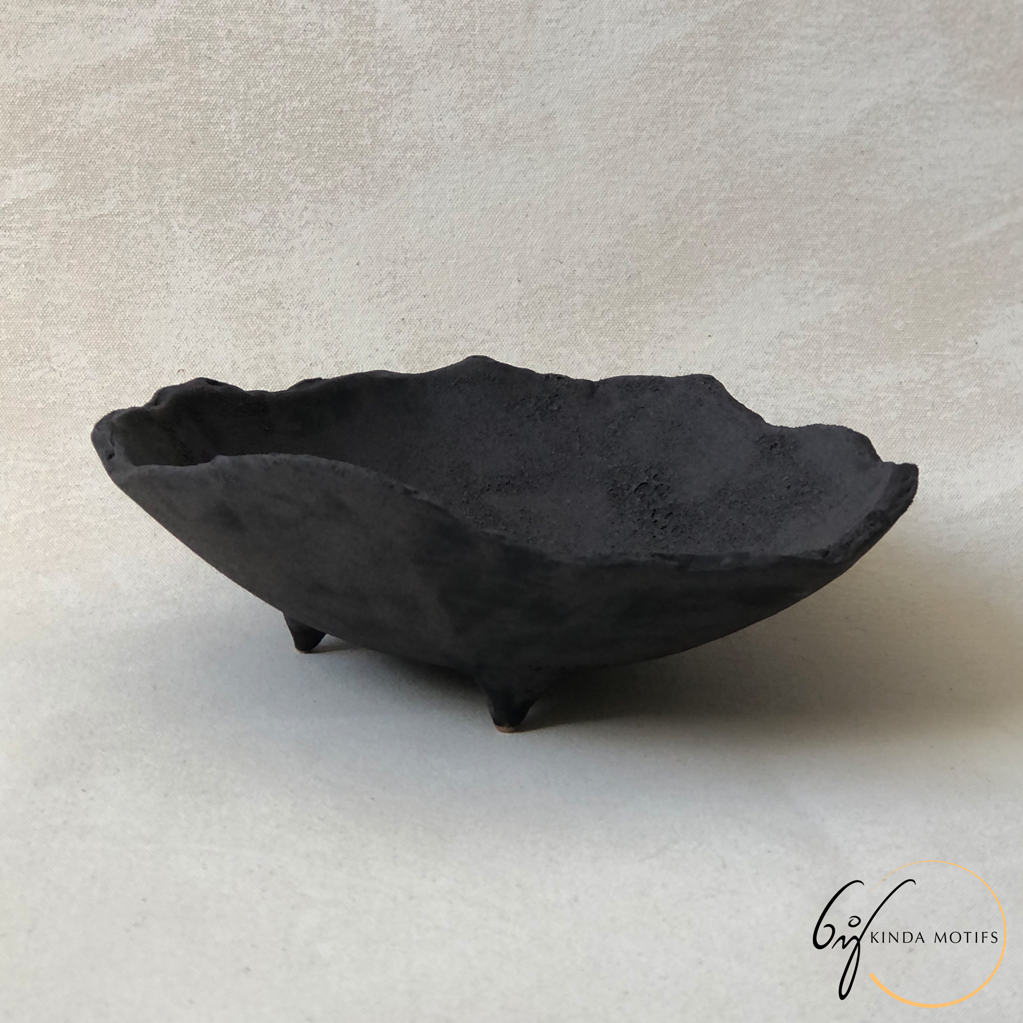 Handcrafted Black Ceramic Bowl