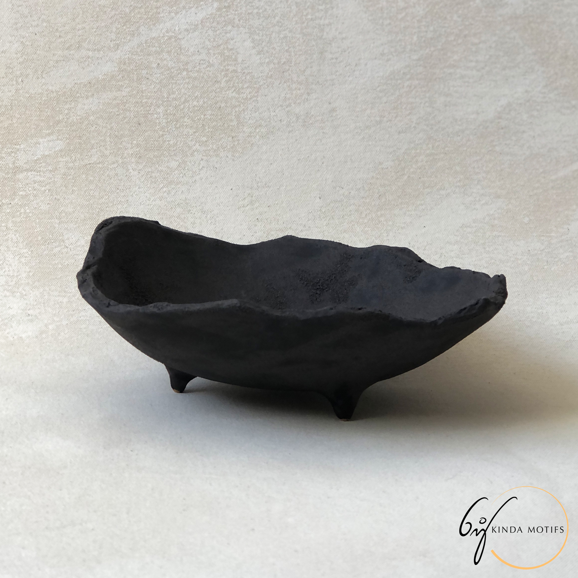 Handcrafted Black Ceramic Bowl