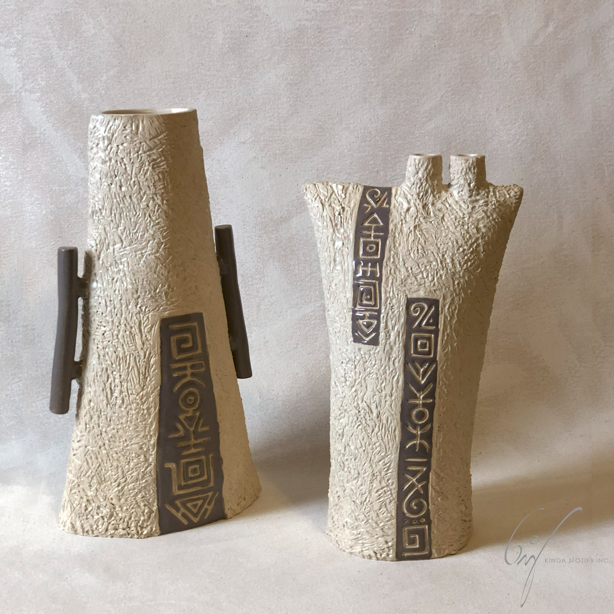 Handcrafted Textured Ceramic Vases