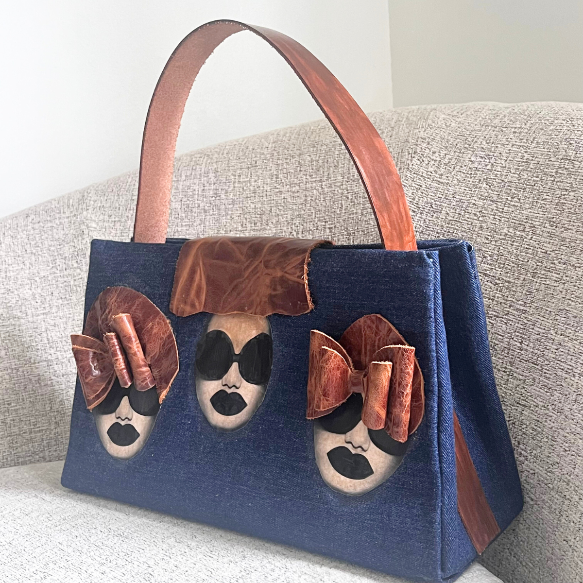 Three Sisters Handmade Denim Hand Bag