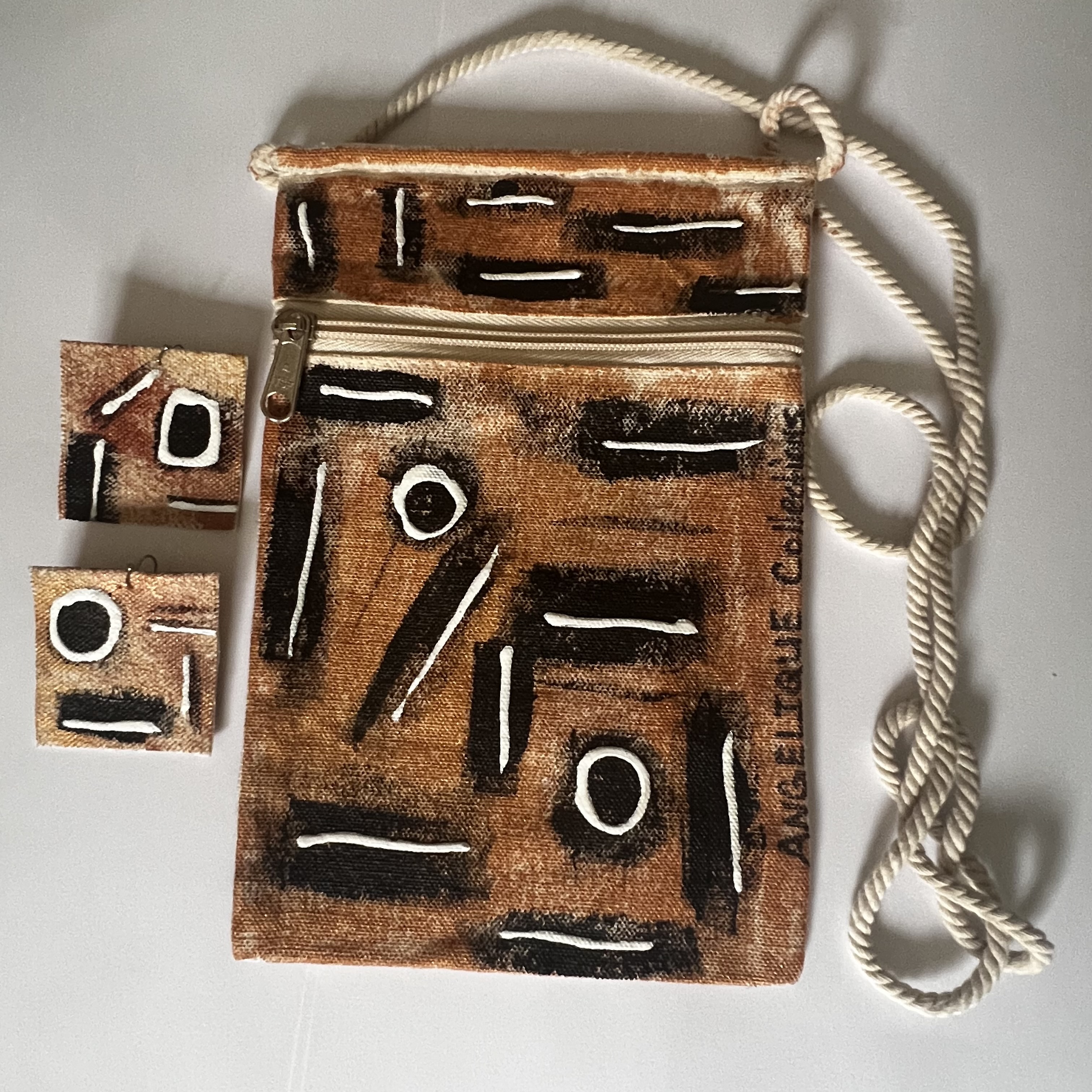 Handmade Tribal Print Crossbody Bag