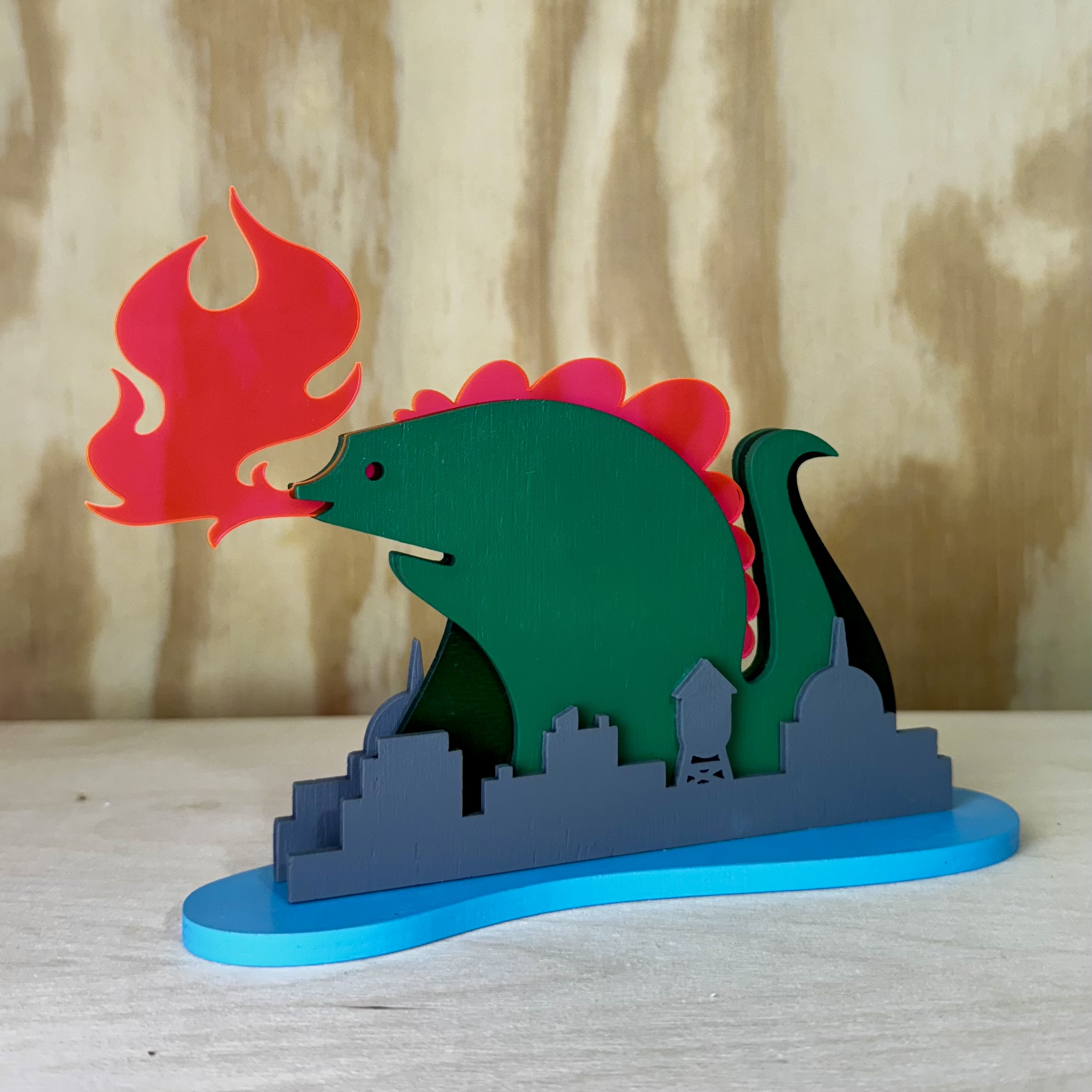 Monstres d’art - Pink Flame Godzilla