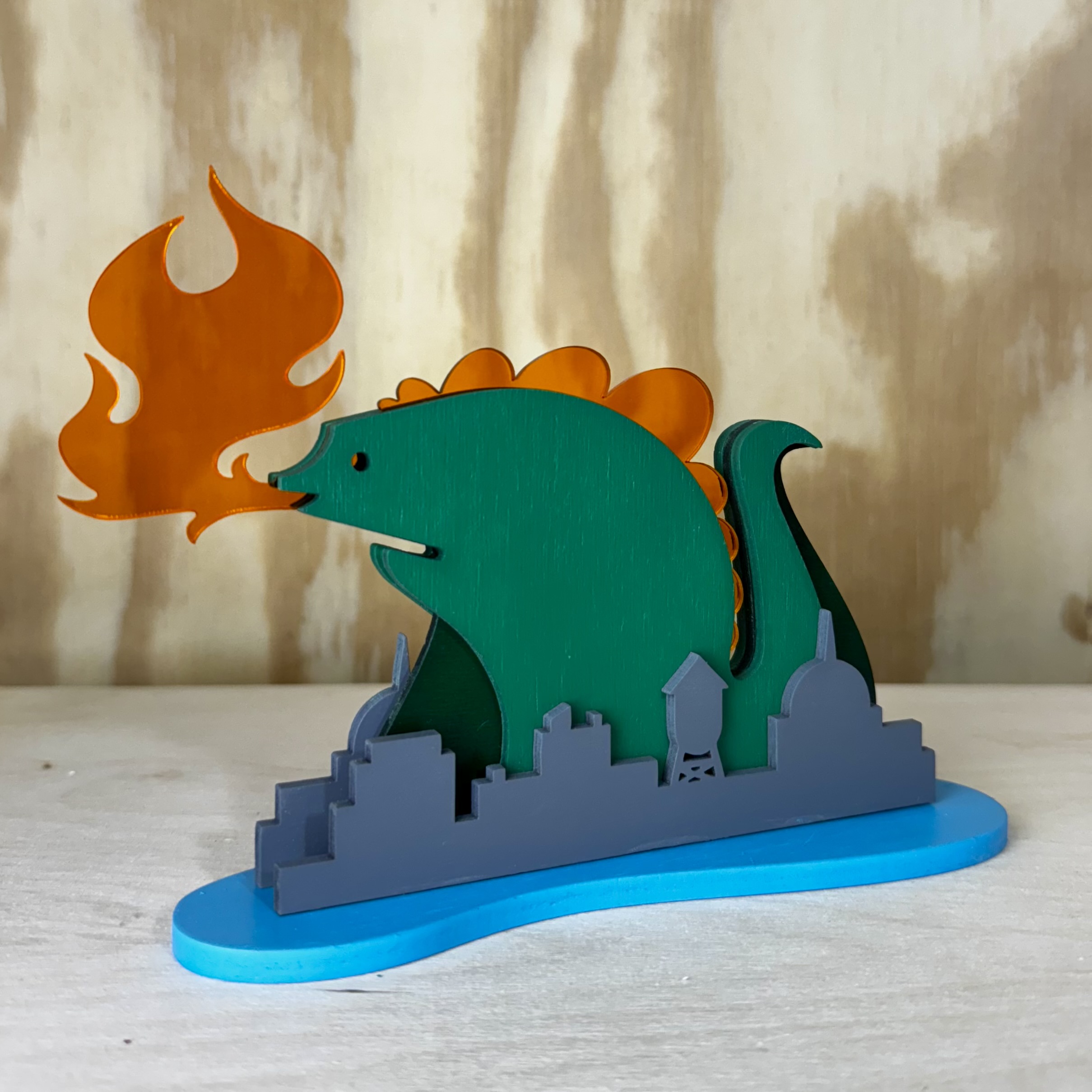 Monstres d’art - Orange Flame Godzilla