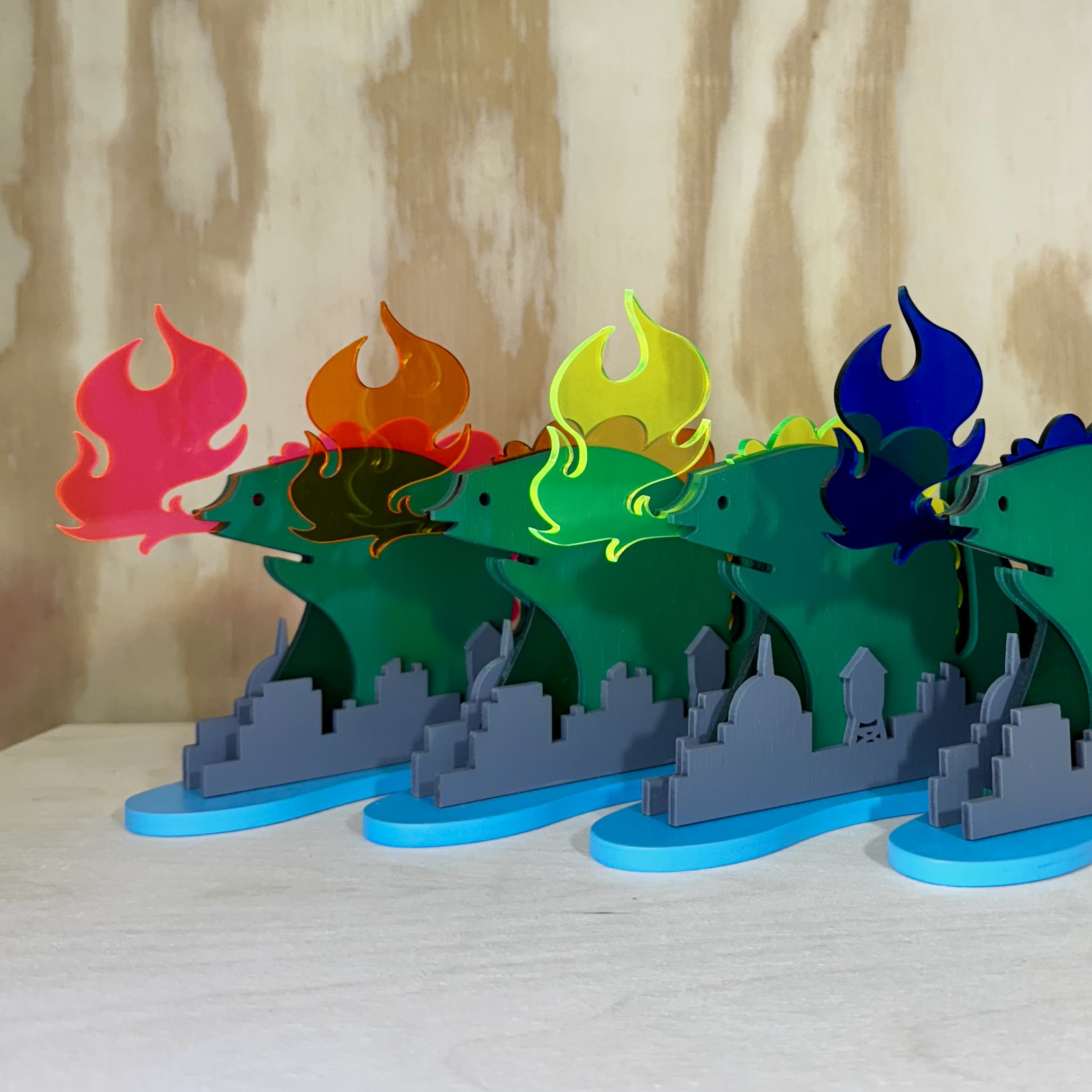 Monstres d’art - Orange Flame Godzilla 