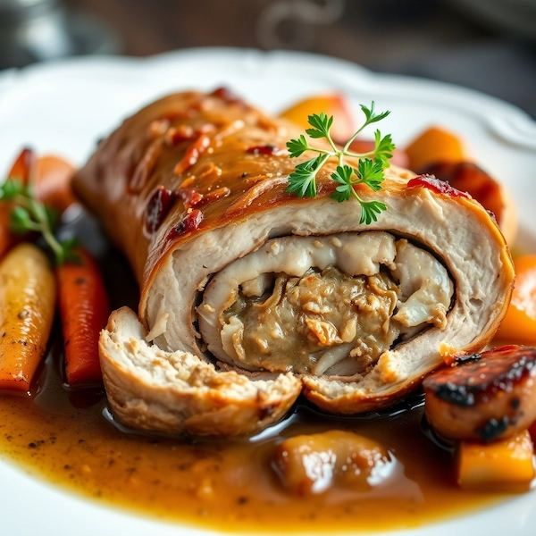 Lomo de Cerdo Relleno o en su Gravy