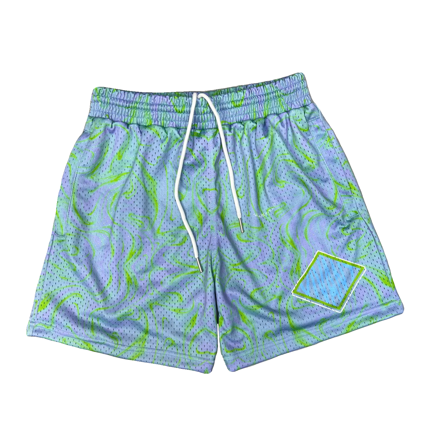 Cool Blue/Pistachio Mesh Shorts 
