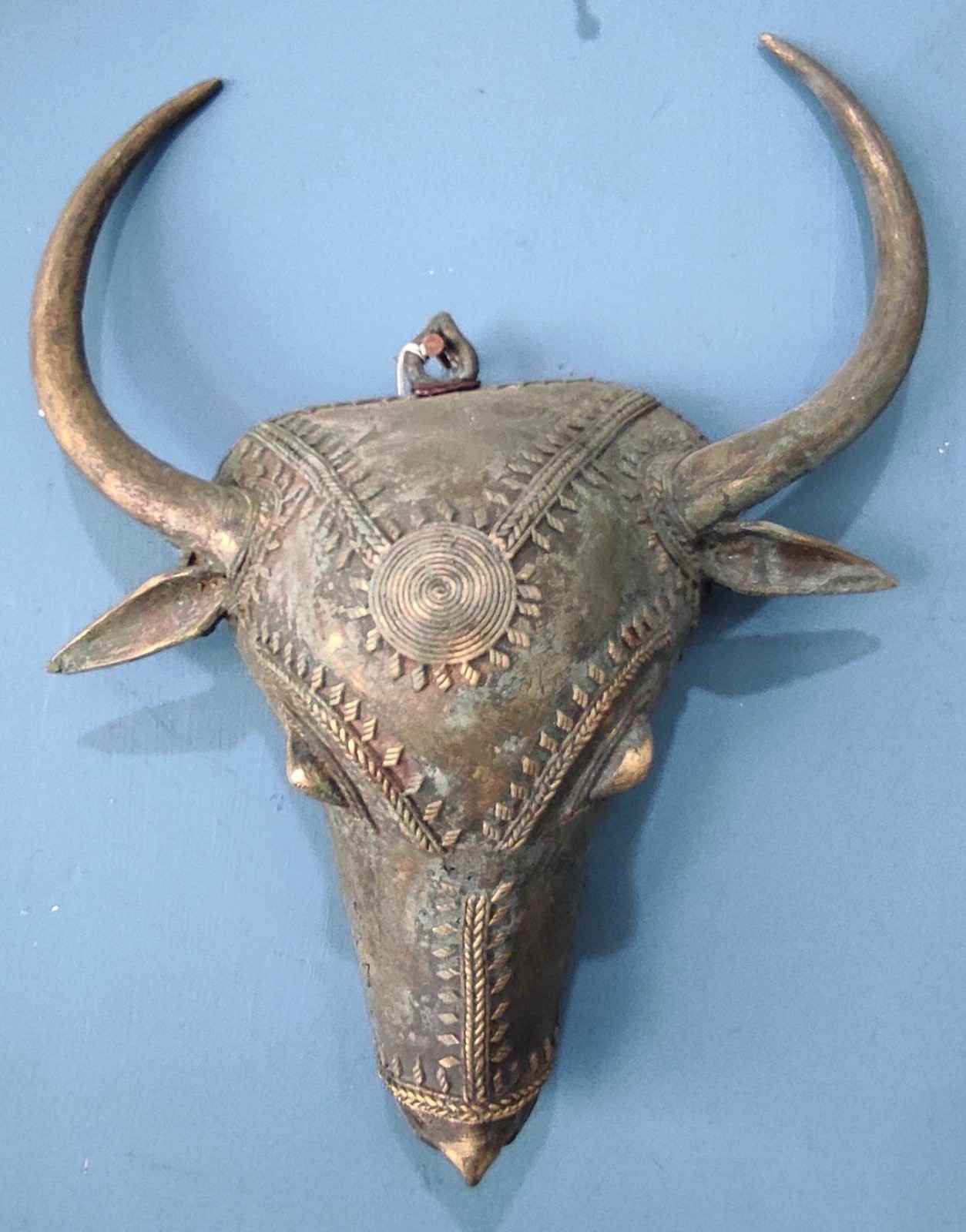 Handcrafted brass Bull Head Wall Art