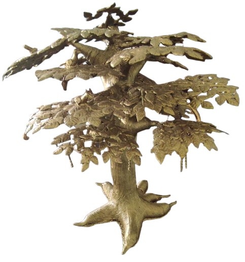 Brass Bonsai Tree Sculpture