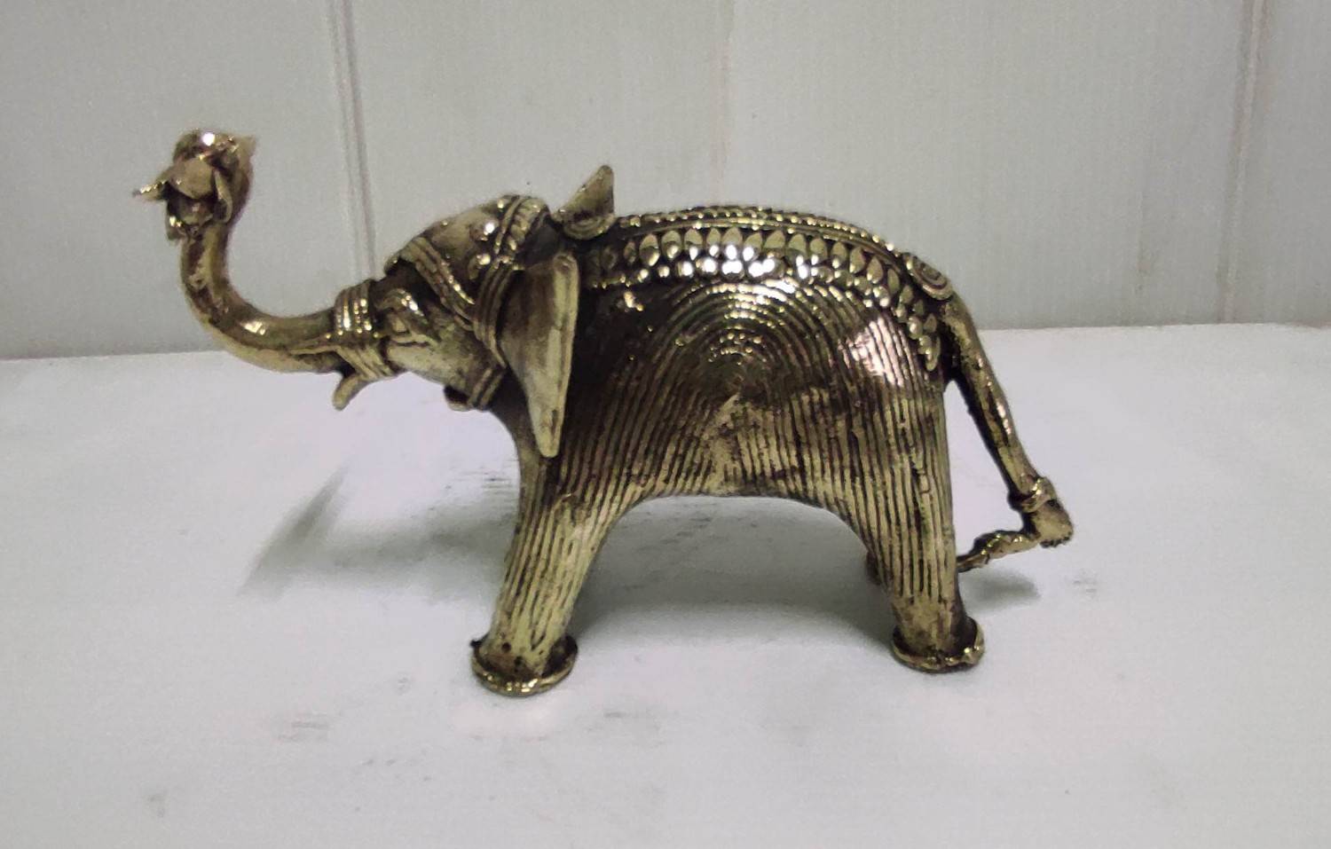 Brass Baby Elephant Statue