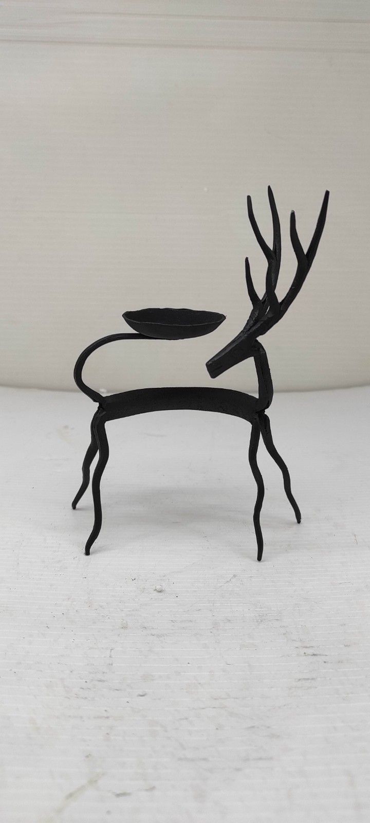 Handcrafted Iron Deer with Oil Lamps - Set of 4 