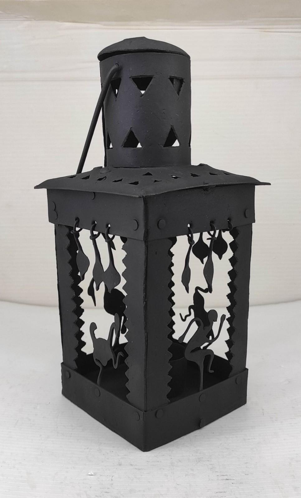 Wrought Iron Hanging Lamp – Tribal Style
