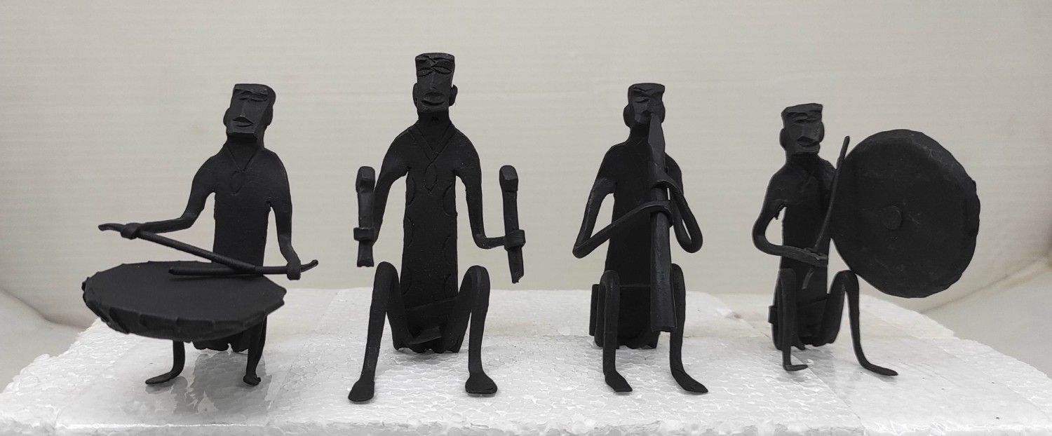 Wrought Iron Musician Set – 4 Piece Décor Art