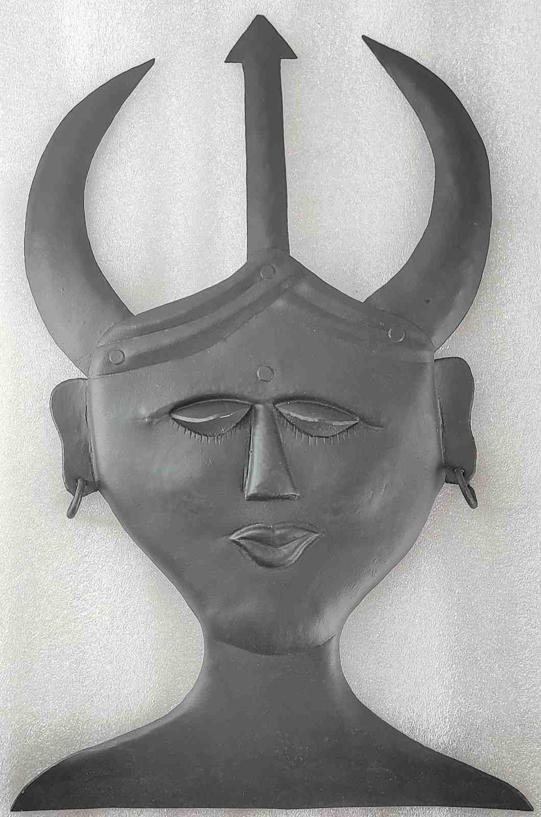 Handmade Warrior Mask – Wrought Iron Tribal Art