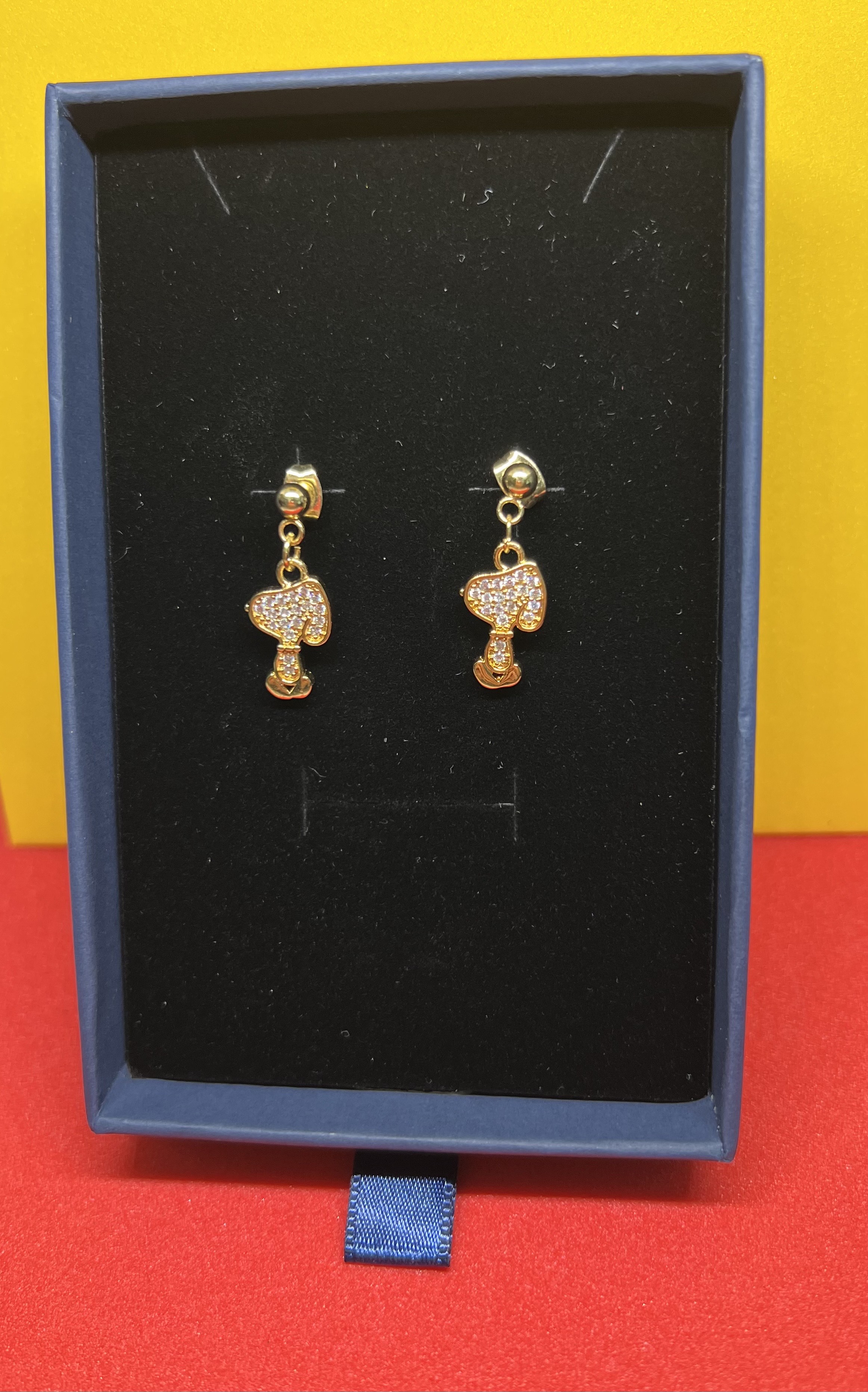 Baby Blue Crystal Beads with Doggie Charm Jewelry Set