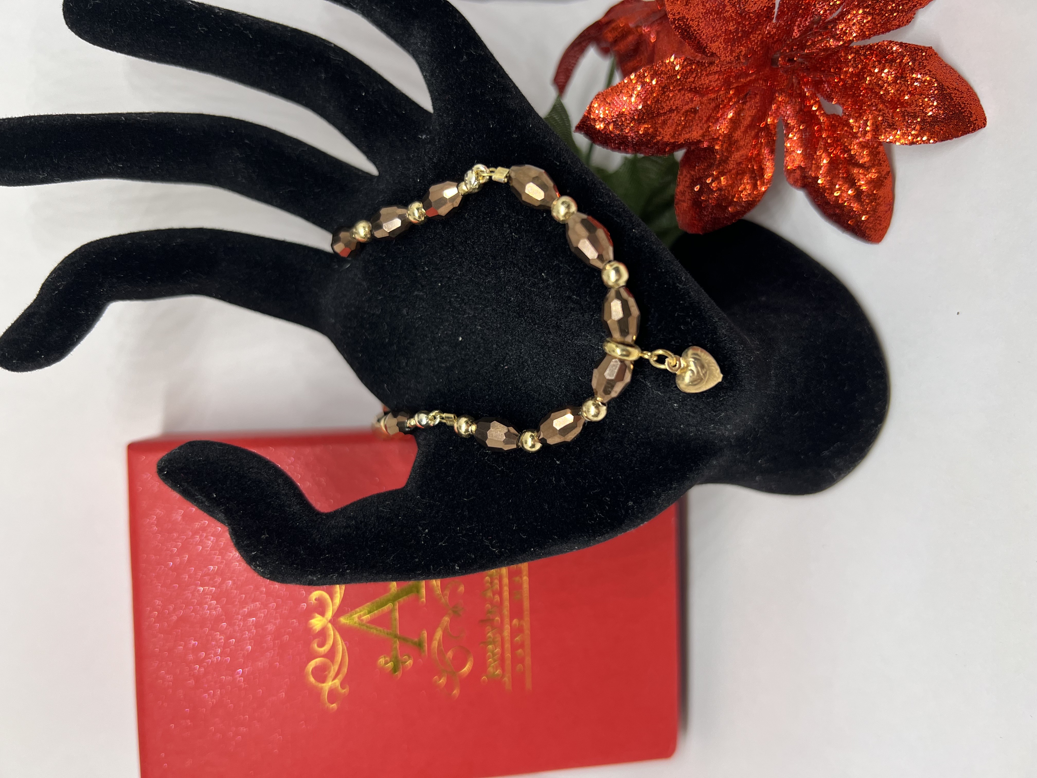 Elegant Brown Crystal Beads Jewelry Set