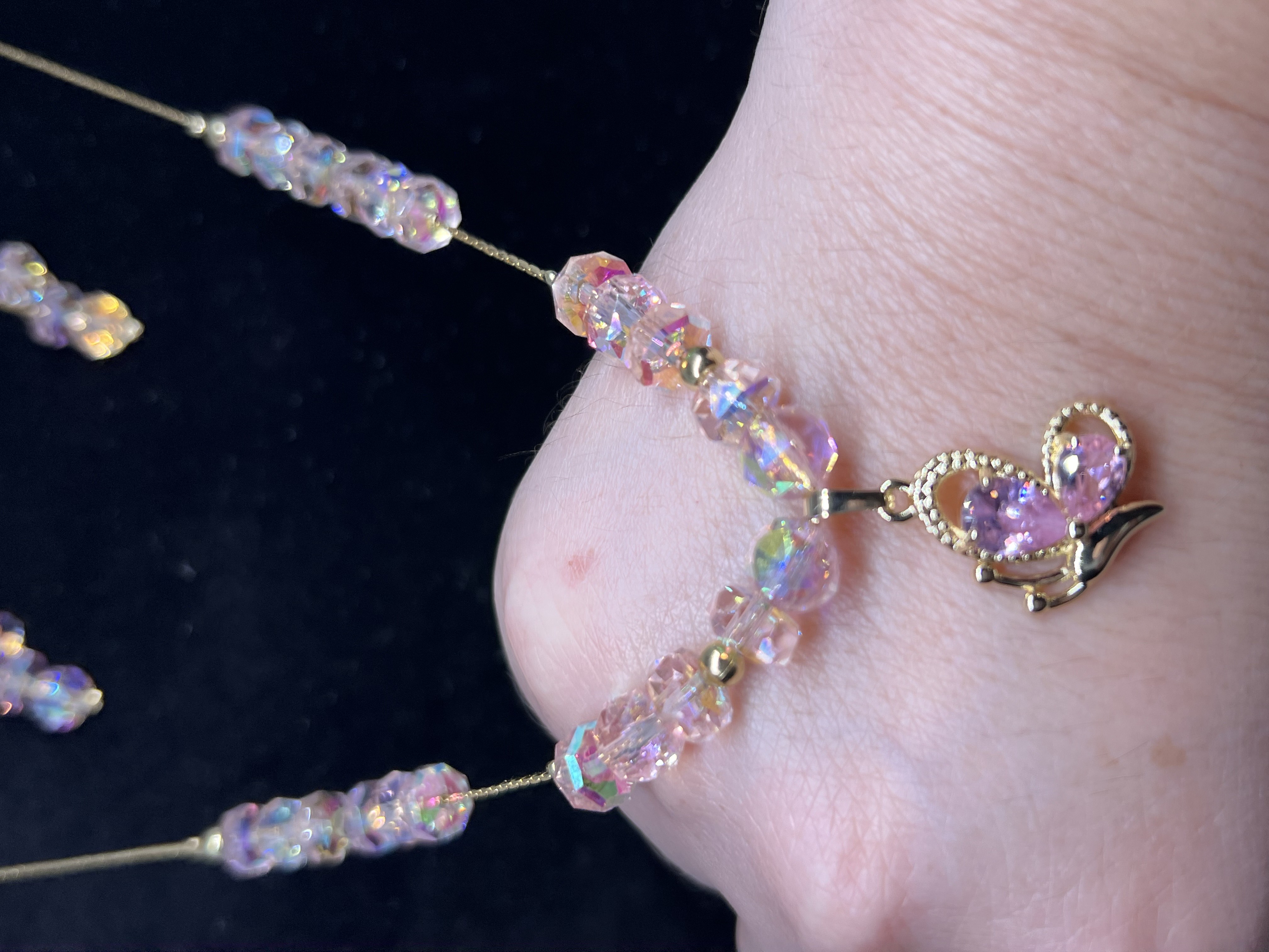 Baby Pink Crystal Jewelry Set