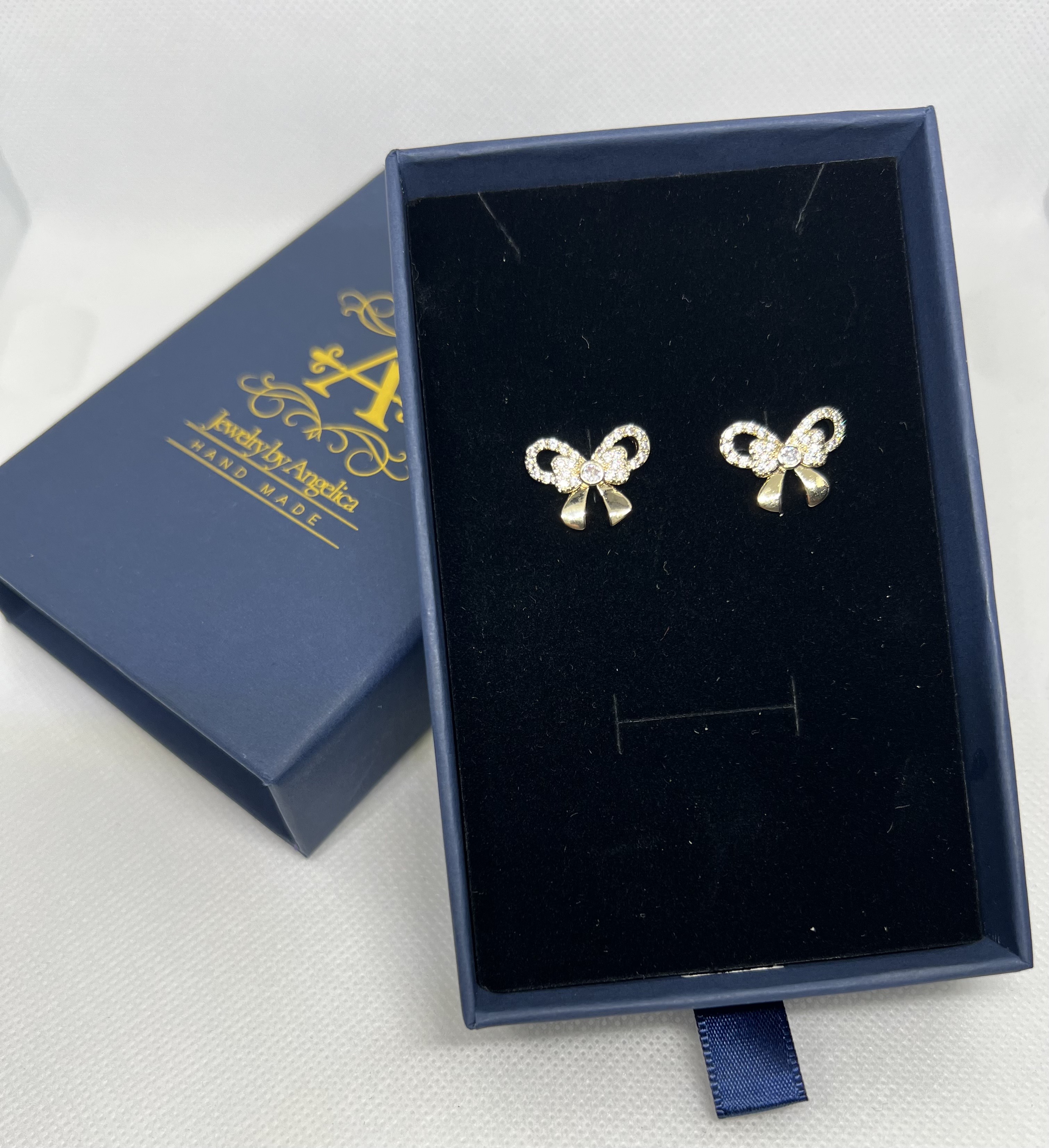 Yellow Crystal with Bow Jewelry Set