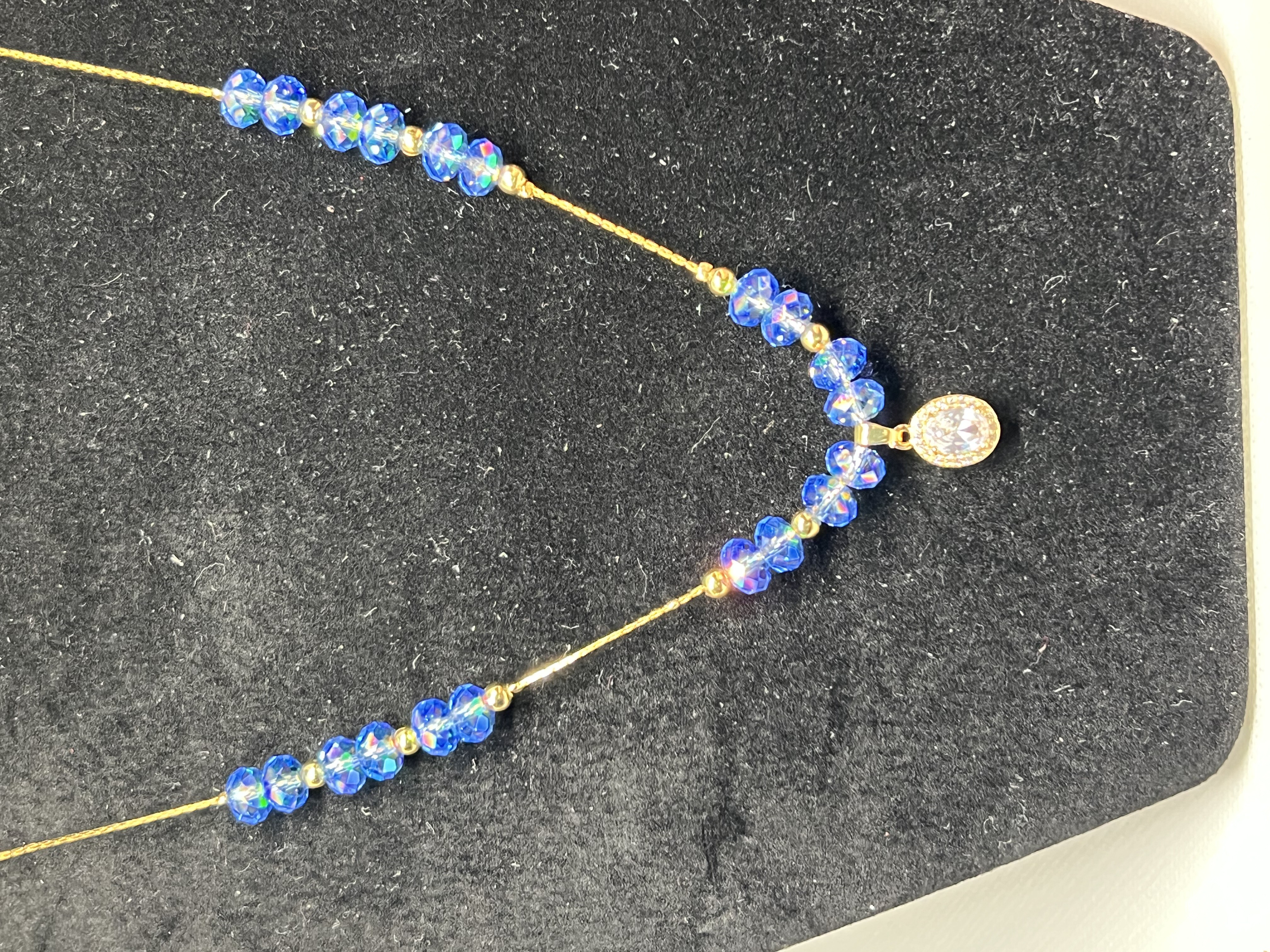Blue Crystal Jewelry Set