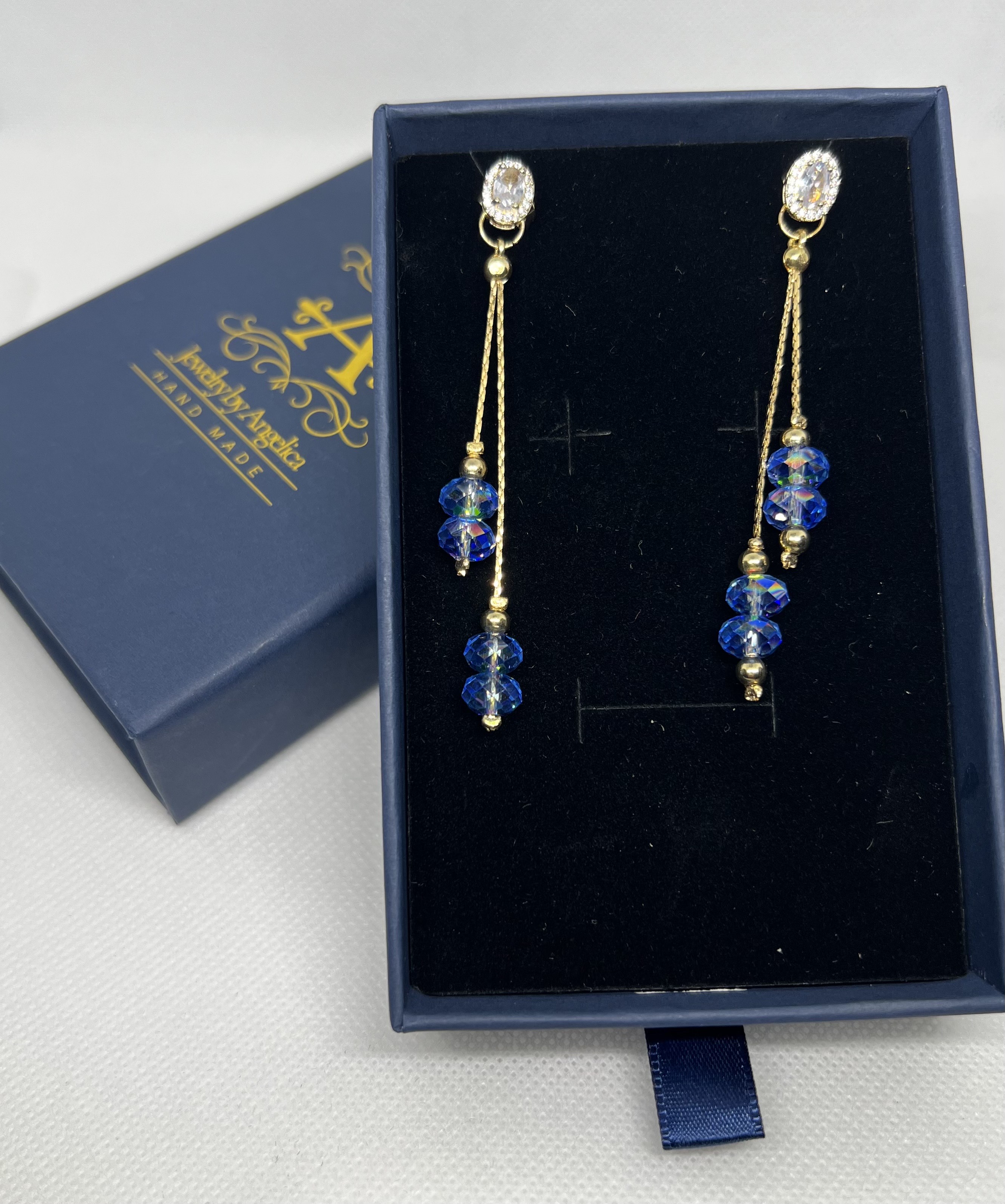 Blue Crystal Jewelry Set