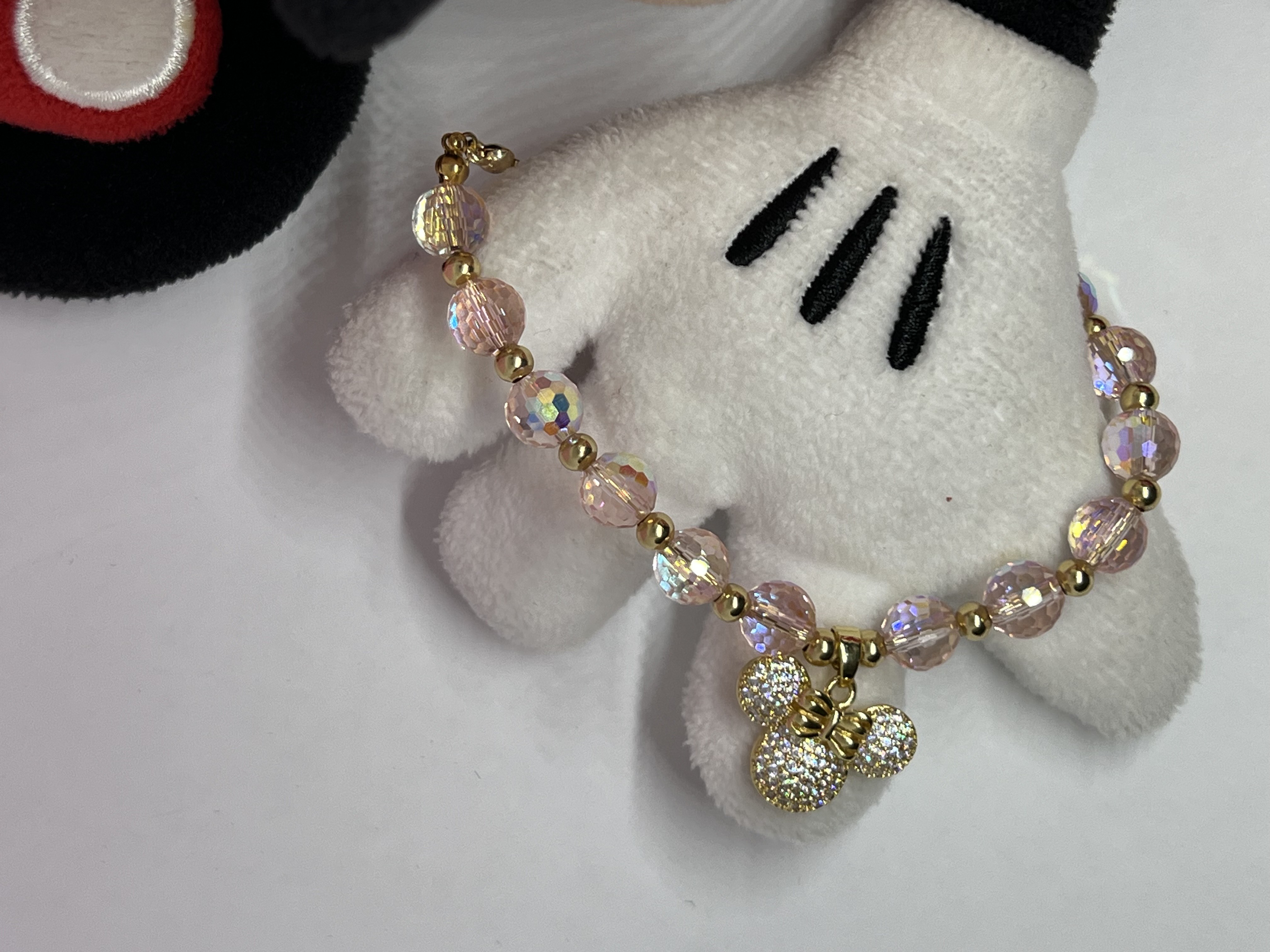 Pink Aurora Head Mouse Jewelry Set for Little Girls