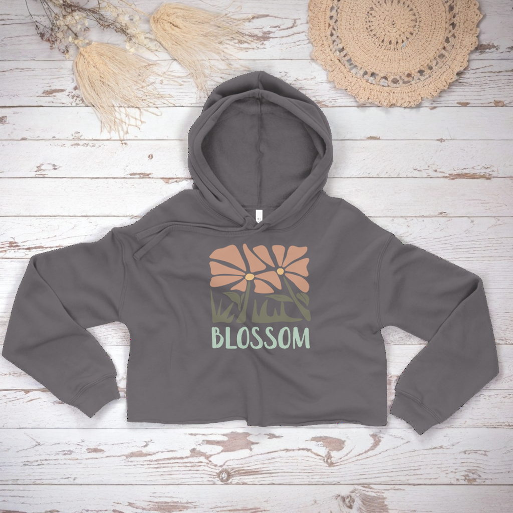 Blossom Graphic Cropped Hoodie