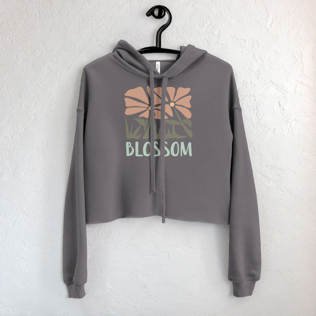 Blossom Graphic Cropped Hoodie