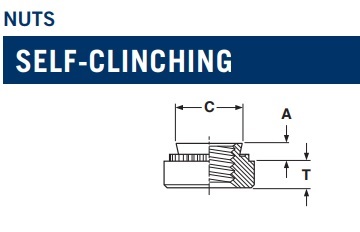Nut, Self-Clinching, 100pc