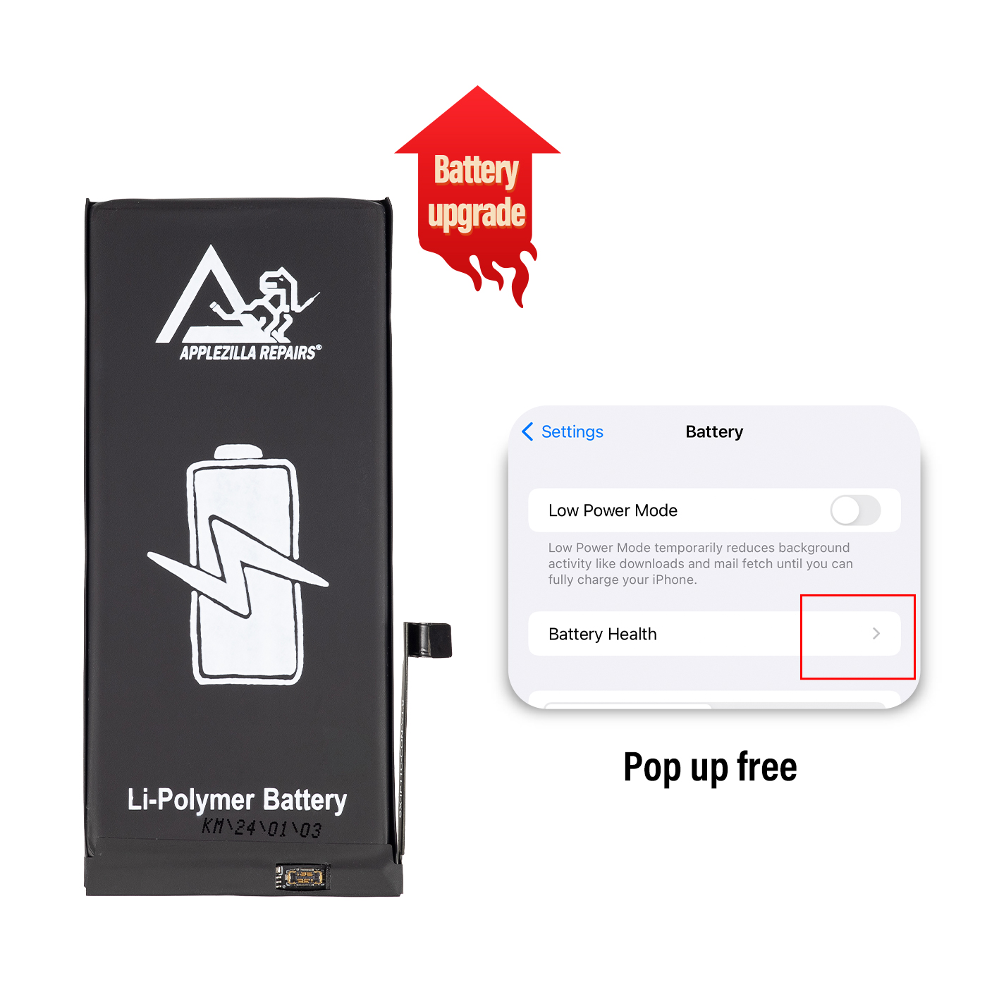 Applezilla Prime Battery V2 for Iphone 11-15Promax