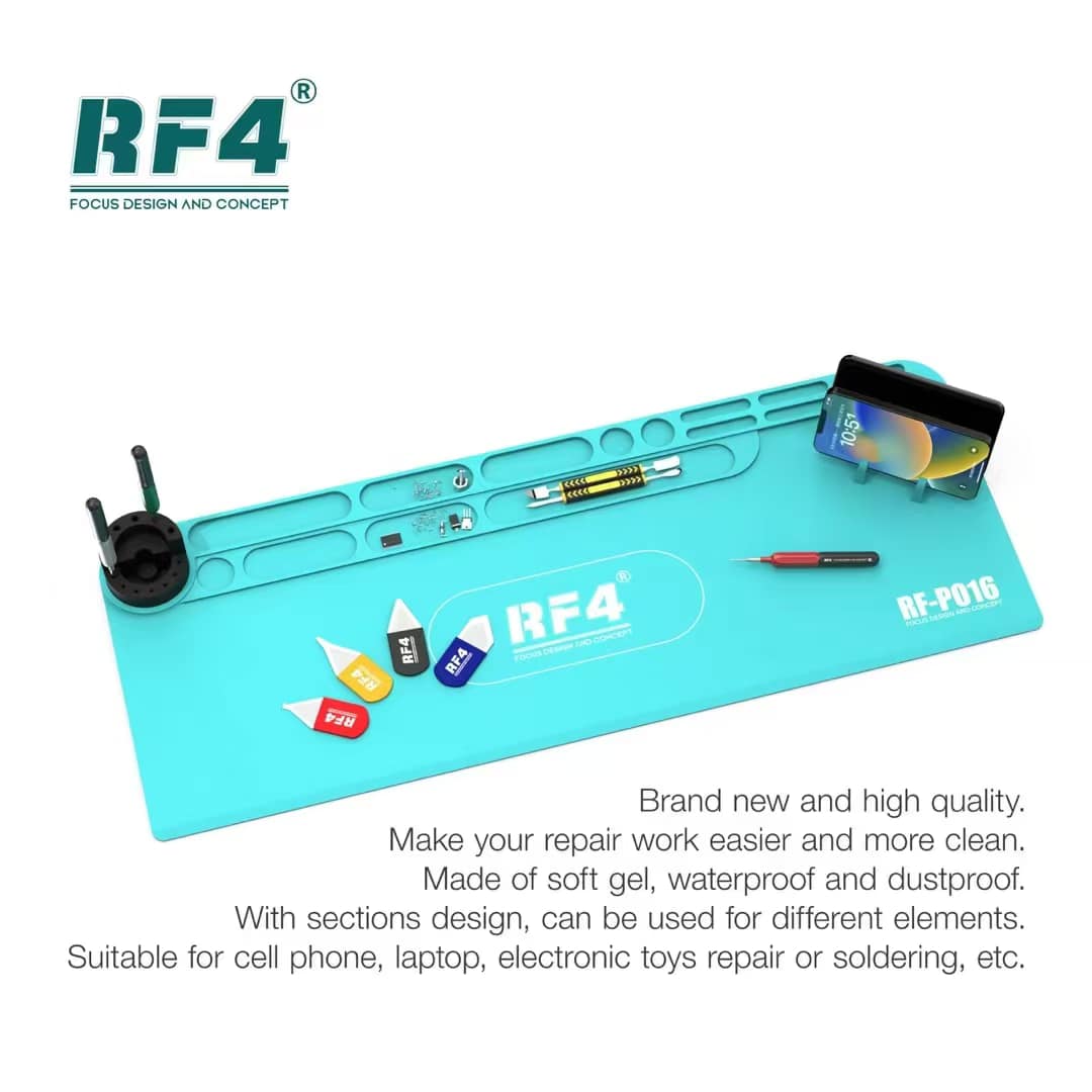 RF4 RF-PO16 Long Type Multifunctional High-Temperature Resistant Silicone Pad with Storage Bracket