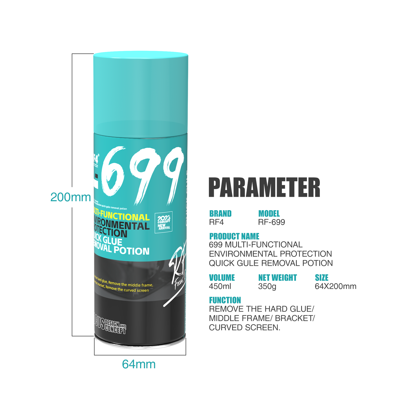 RF4 RF-699 Quick Glue Removal Spray