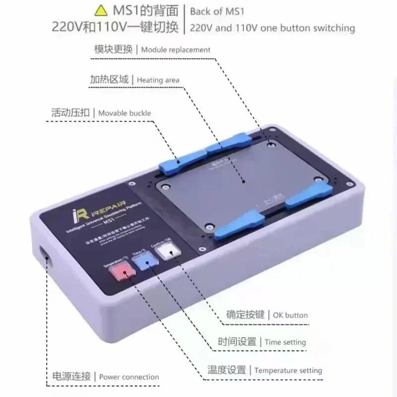 Mijing Irepair Ms1 Pre Heater for Iphone X-16