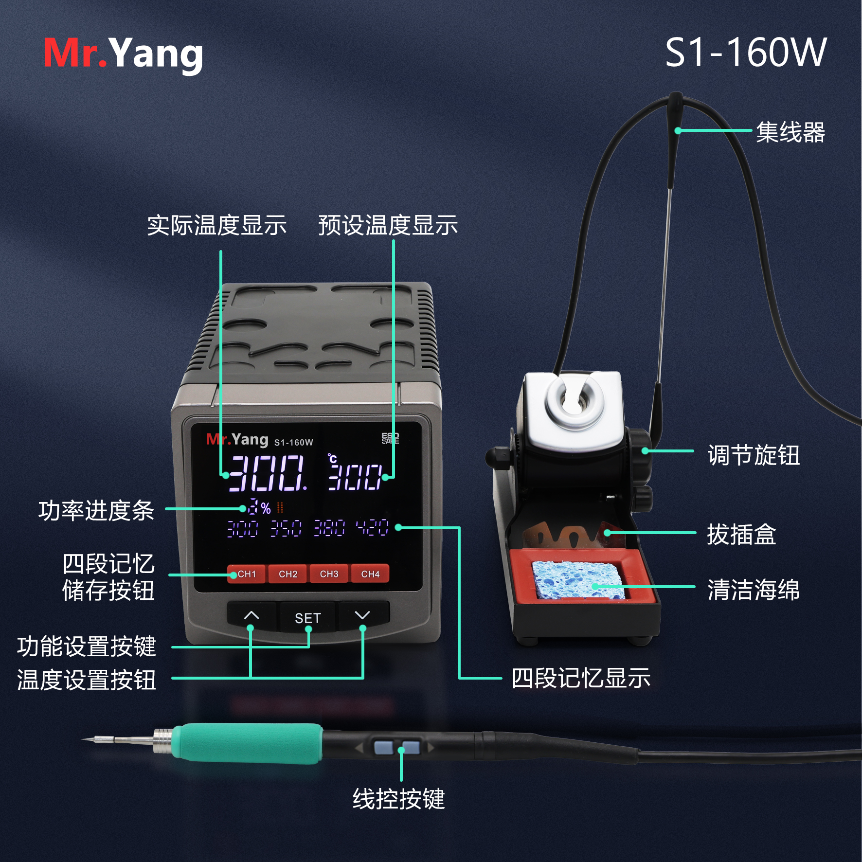 YCS S1-160W Control Temperature Soldering Station