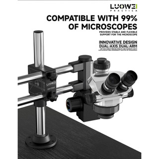 Luowei LW-GK02 Titan 360 Degree Rotating Lift Microscope Universal Dual Axis Swing Arm Stand