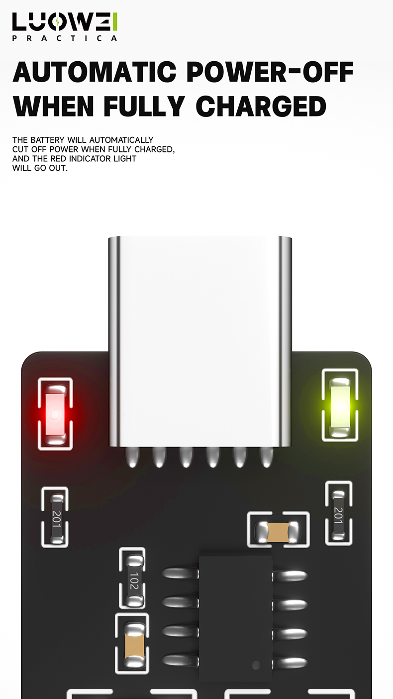 Luowei LW-B01 / LW-B02 Battery Activation Small Board for iPhone 5 to 16Pro Max / Android