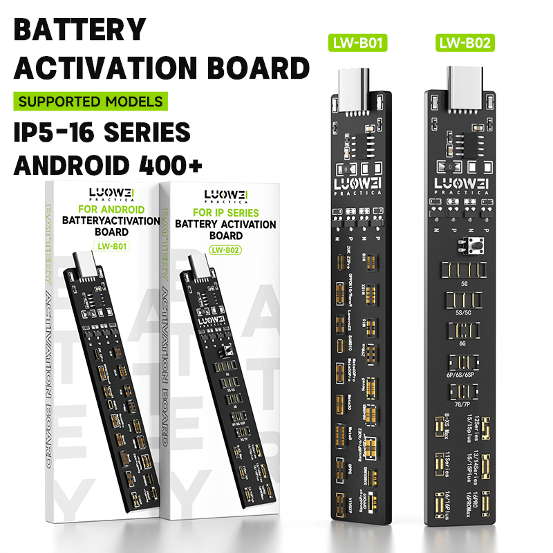 Luowei LW-B01 / LW-B02 Battery Activation Small Board for iPhone 5 to 16Pro Max / Android
