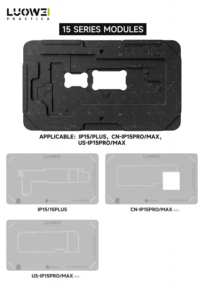 Luowei LW-PT01 Motherboard Middle Layer Planting Tin Platform Set for iPhone X to 15Pro Max