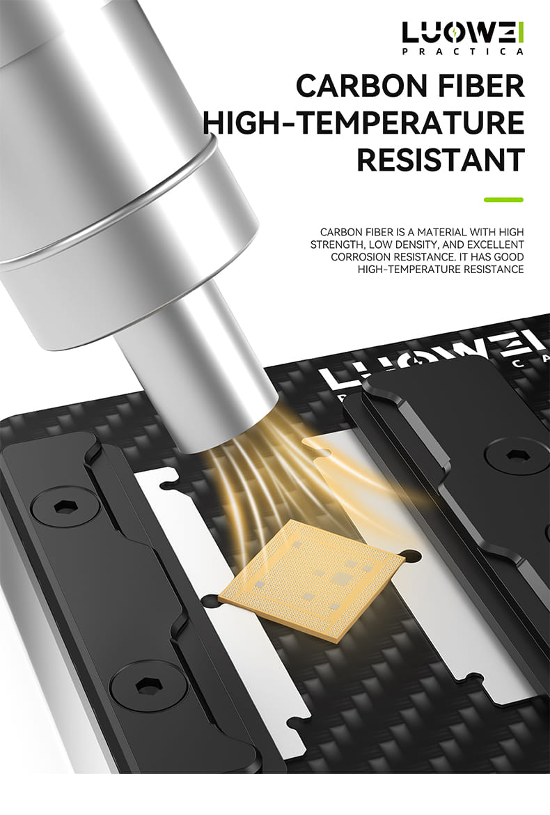 Luowei LW-AP01 High-Temperature Carbon Fiber Motherboard Clamp for iPhone and Android