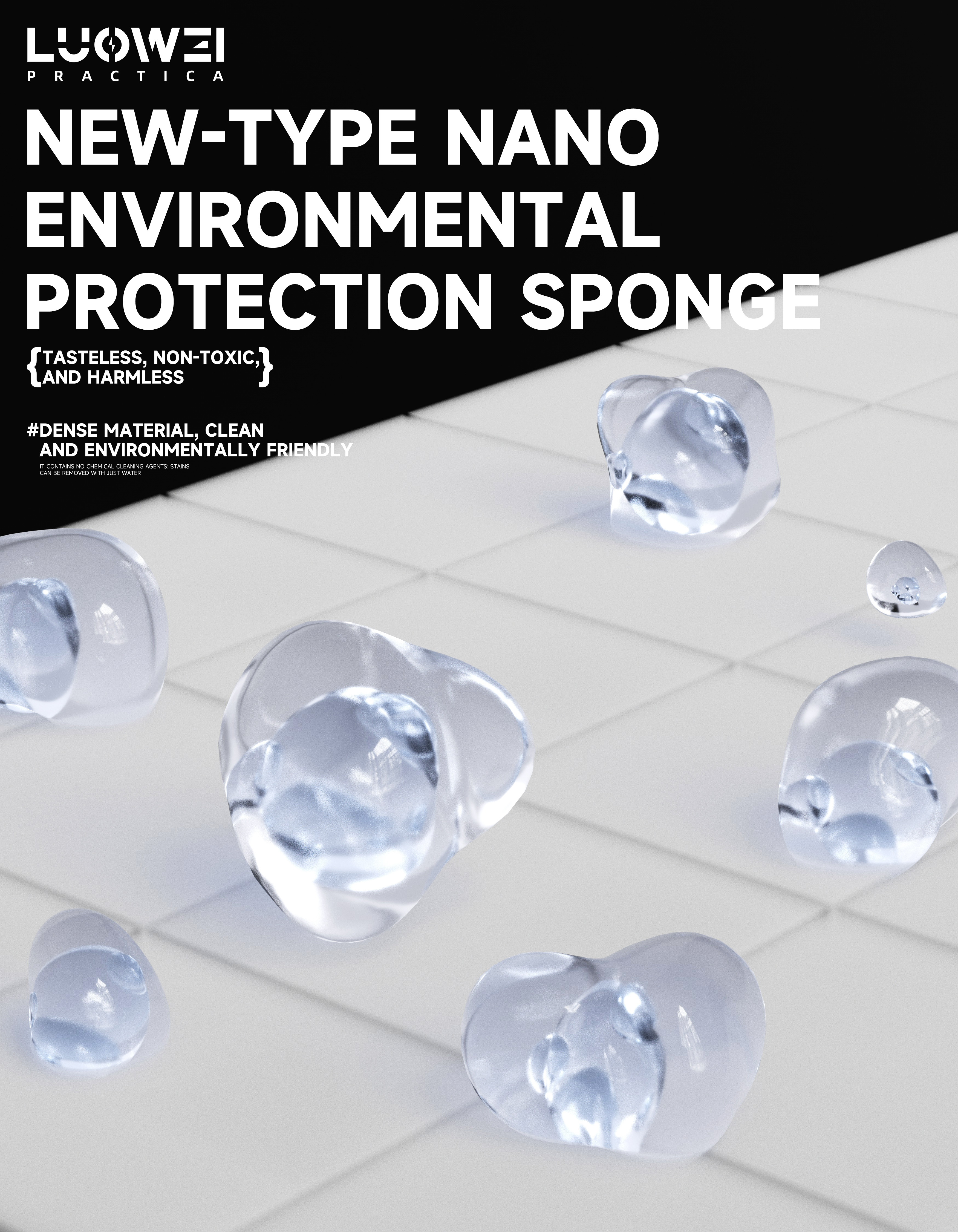 Luowei LW-322 High-Density High Adsorption Nano Cleaning Sponge for PCB Welding Cleaning