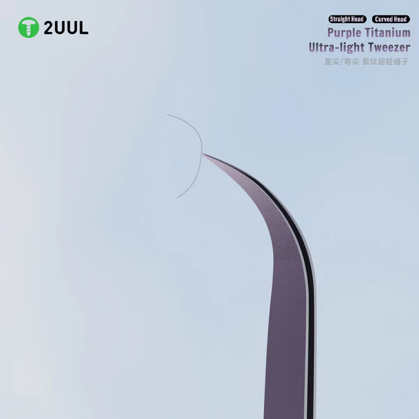 2UUL Ti22 Purple Titanium Ultra Precision Tweezer