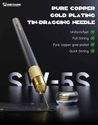  Mechanic SW-5S FPC Connector Gold Plated Tin Dragging Needle Set with 5Pcs Bars