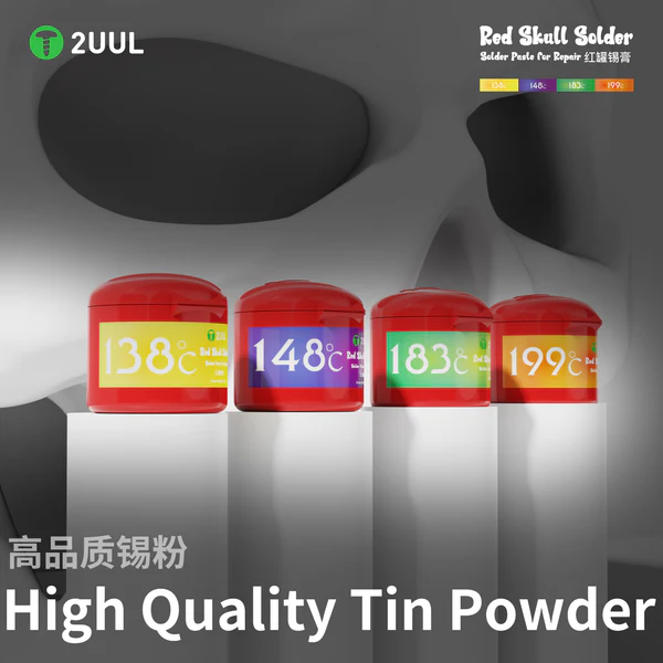  2UUL Red Skull Solder Paste for Repair (148℃ 183℃ 199℃) 50g