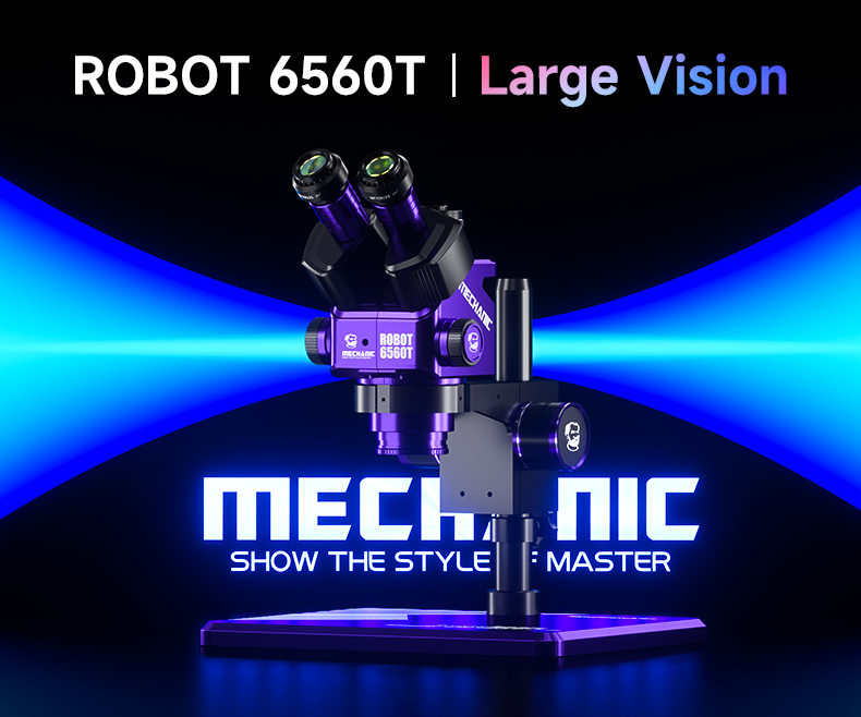 MECHANIC ROBOT 6560T-B11 6.5-60X Trinocular Stereo Microscope