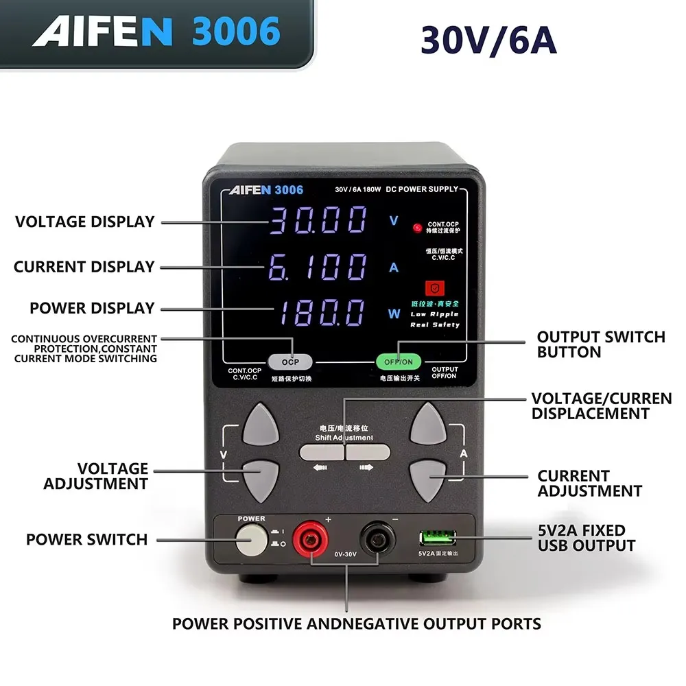 AIFEN 3006 DC Power Supply 30V/6A