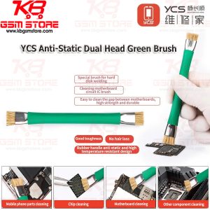  YCS 1PC Anti-Static Double Head NO METAL. Insulation Repair Hard Brush for Mobile Phone Motherboard