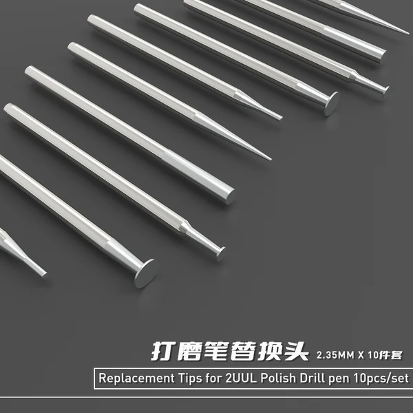 2UUL Replacement Tips for Polish Drill Pen 10pcsset