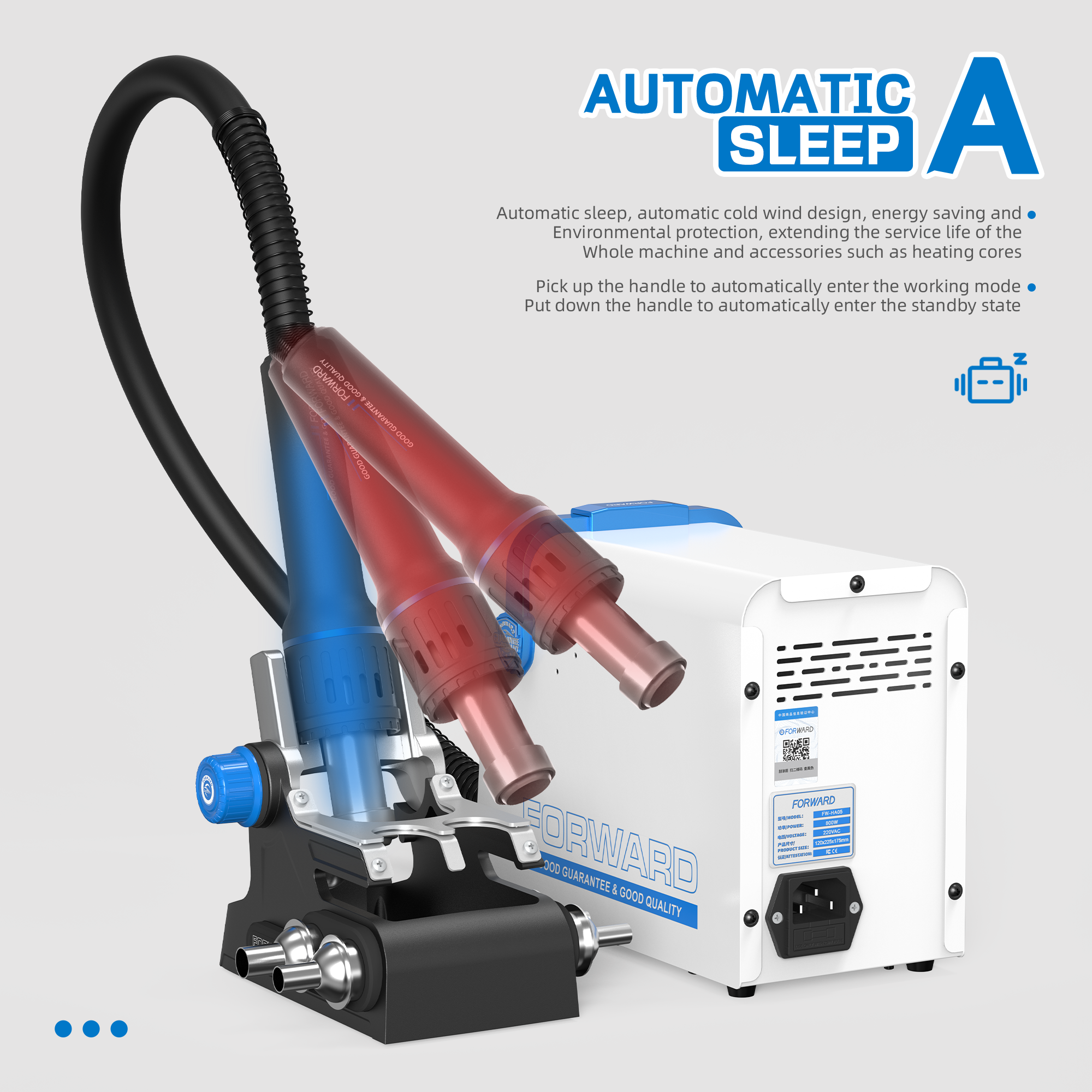  Forward FW-HA05 800W Helical Wind Hot Air Station
