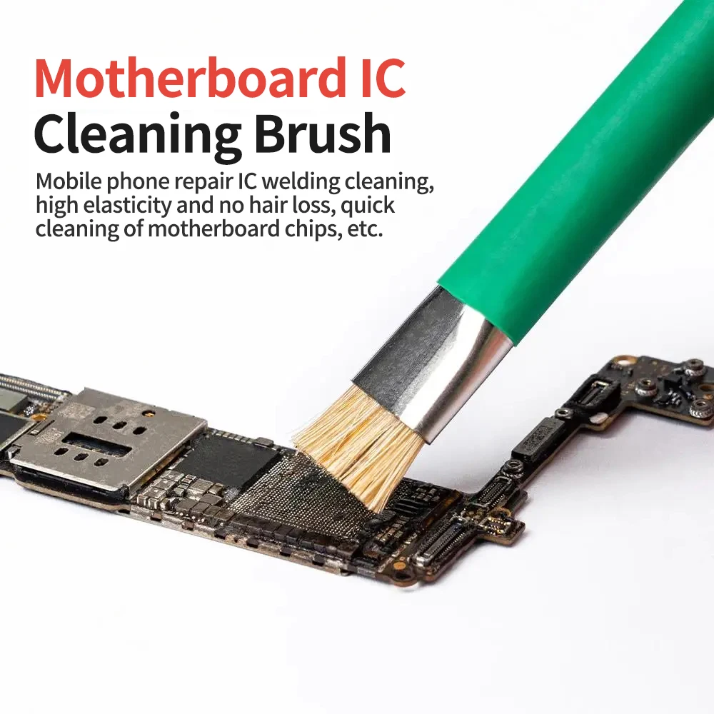  YCS 1PC Anti-Static Double Head NO METAL. Insulation Repair Hard Brush for Mobile Phone Motherboard